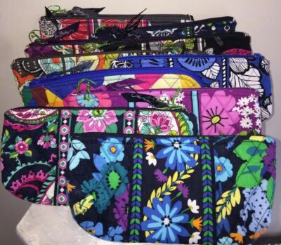 VERA BRADLEY Brush & Pencil Cosmetic CHOOSE PATTERN Mini Case Pencils Pens NWT