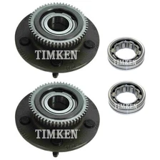 Front & Rear Wheel Bearings & Hubs Kit Timken For Dodge Ram 1500 RWD 2-Wheel ABS