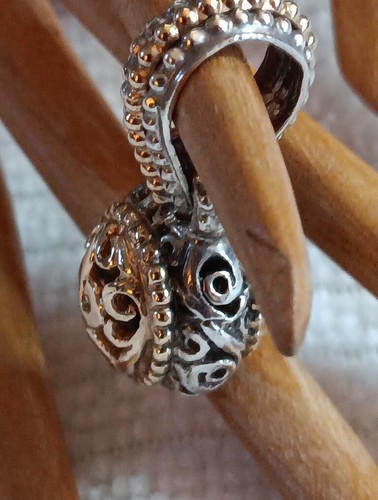 ALWAND VAHAN Sterling & 14K Gelbgold Cabochon Onyx zweiseitiger Anhänger - Bild 5 von 9