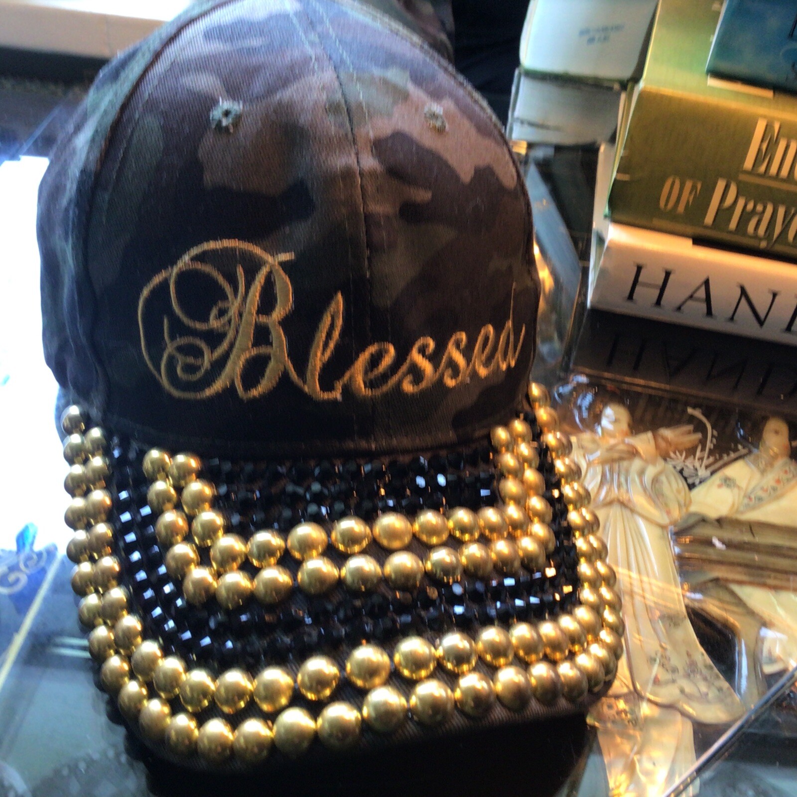 Blessed Embroidered Flat Visor Snapback Hat Super… - image 11