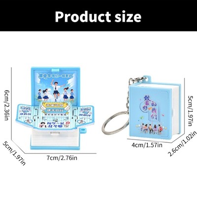 Multipurpose Folding Book Bag Charm Keyring with Stylish Play Features