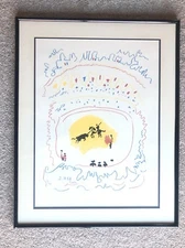 🌟 PABLO PICASSO -1957 "PICADOR" -BULLFIGHT 1988 SERIGRAPH 37X 29 - COA #355/420