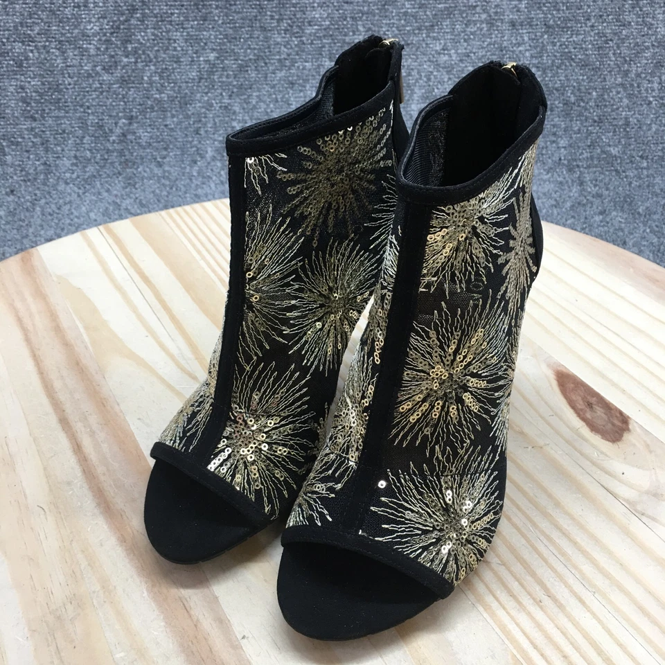 NUEVAS Botas Kenneth Cole Reaction para Mujer 6.5M Smash Time Lentejuelas Tacones Botín Negro Foto 3 de 4