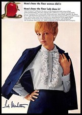 1967 Lady Manhattan Fashion Vintage PRINT AD Dandy Shirt Suit