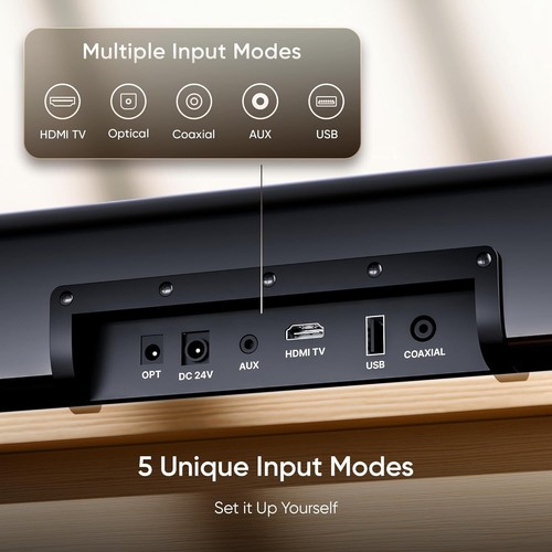 Mivi Fort H120 , 120W Home Theatre SoundBar, 2.1 Ch, 1 External Subwoofer - Picture 3 of 7