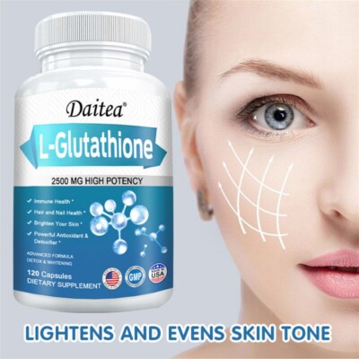 daitea glutathione Daitea- L-Glutathione 2500 mg 120 Vegetable Capsules Dietary Supplements