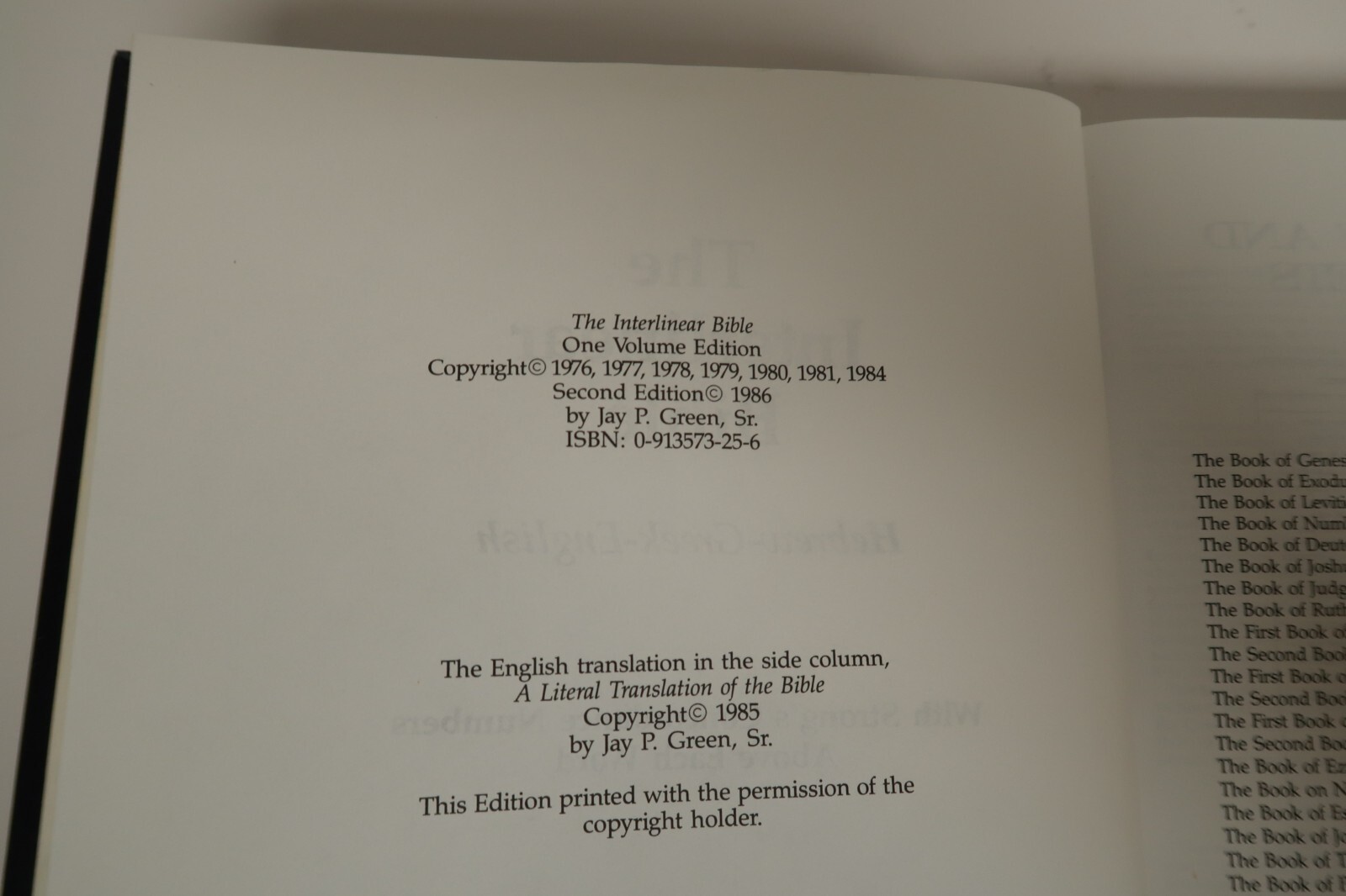 The Interlinear Bible Hebrew Greek English Strong Concordance Numbers
