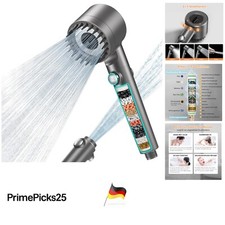 Duschkopf mit 15-Schichten-Filtration verchromt, Hochdruck, 3 Strahlarten