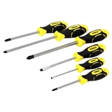 6pc Screwdriver Set Garage Repair DIY Handy Tools Steel Soft Grip Crosshead Flat
