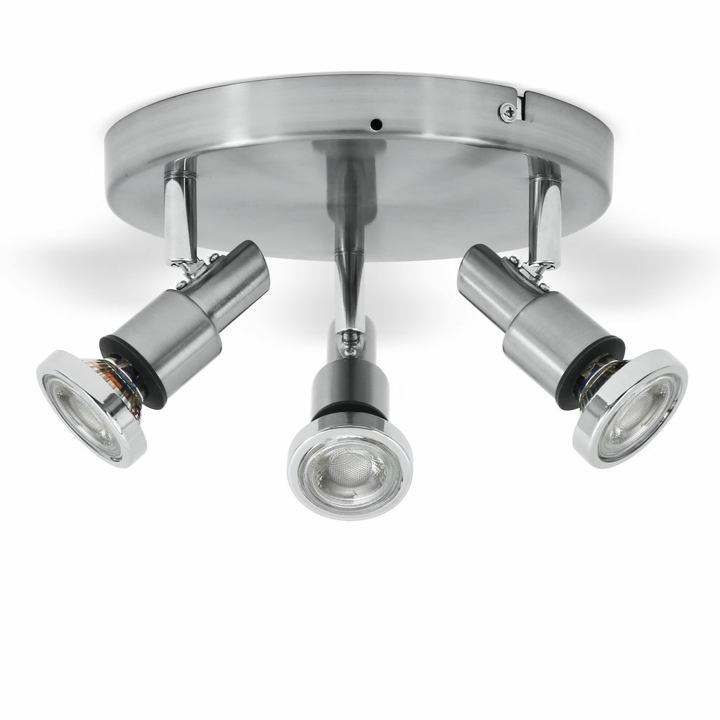 Plafonnier LED 3 spots étanche IP44 luminaire de plafond GU10 salle de bain