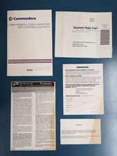 Vintage Commodore 1084 Paperwork Manual Booklet Lot 5 Pieces papers