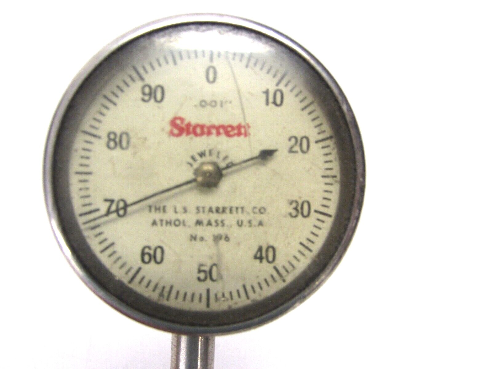 STARRETT TOOLS No. 196 JEWELED INDICATOR, BACK PLUNGER, .001" eBay