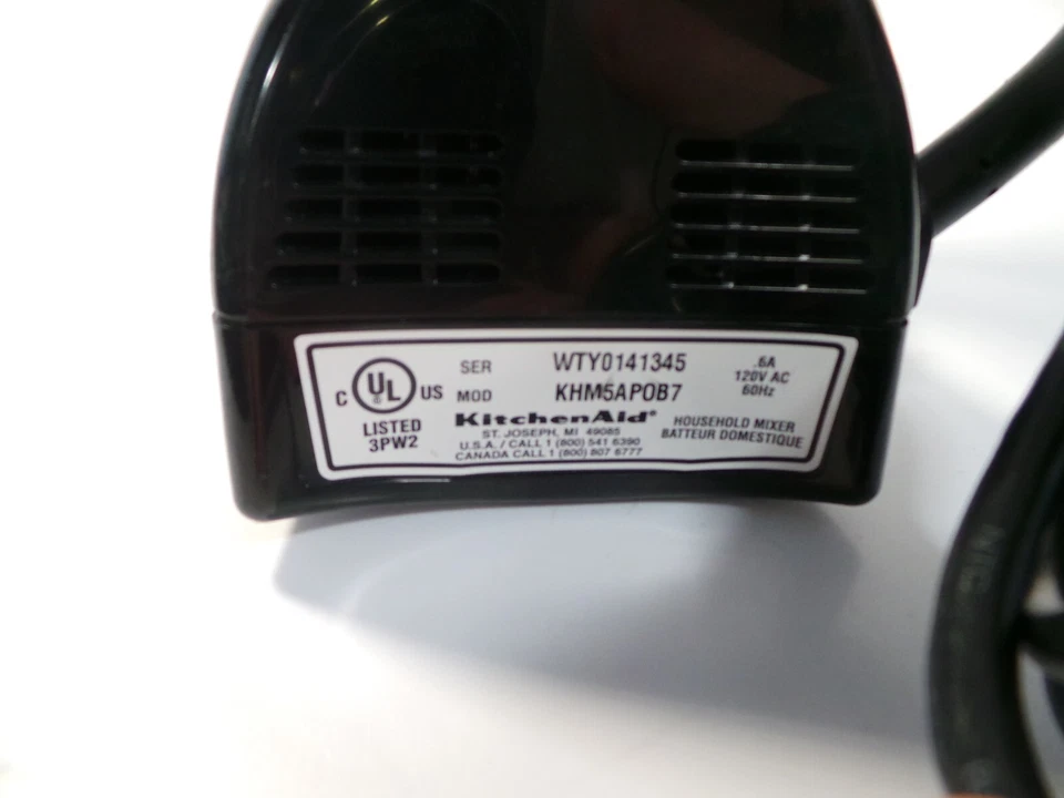 Batidora de mano KitchenAid 5 velocidades negra KHM5APOB7 KitchenAid SOLO MOTOR Foto 4 de 4