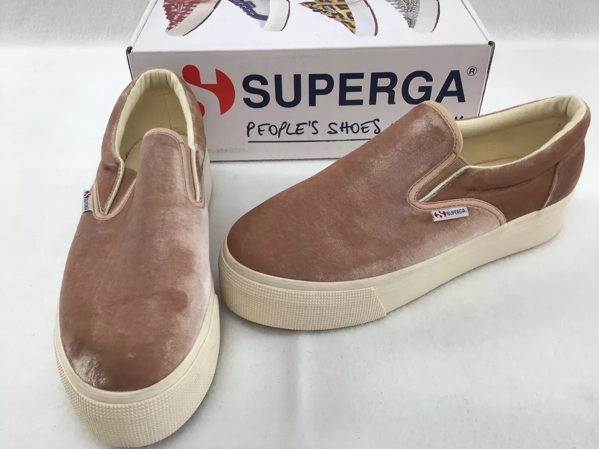 Superga Soocejo Blush Velvet Platform Size K664 | eBay