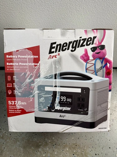 Energizer Arc5 500W Portable Power Station 537Wh LiFePO4 Generator Solar Ready