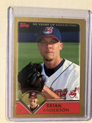 2003 Topps Gold Cleveland Indians Baseball Card #468 Brian