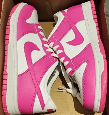 Nike Dunk Low GS Laser Fuchsia Pink Barbie FB9109-102 Size 6.5Y