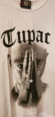 2-Pac -Tupac Shakur Praying - Cross Colours White T-shirt Size L