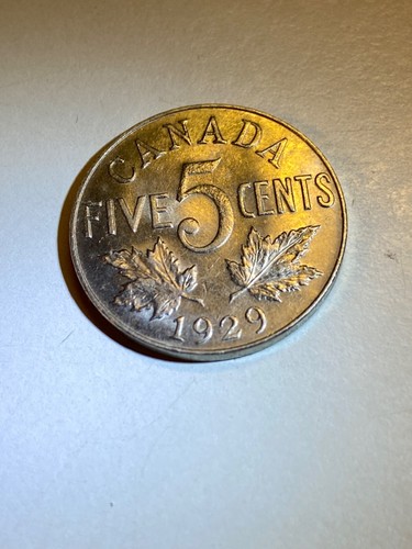 Canada Five Cent 1929 lot#5 - Picture 2 of 3
