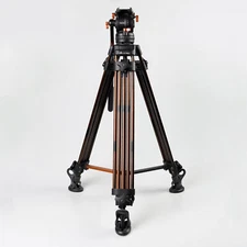 Ikan E-Image 2-Stage Aluminum Tripod with Tilt-Pan Fluid Head, Copper (63 in.)