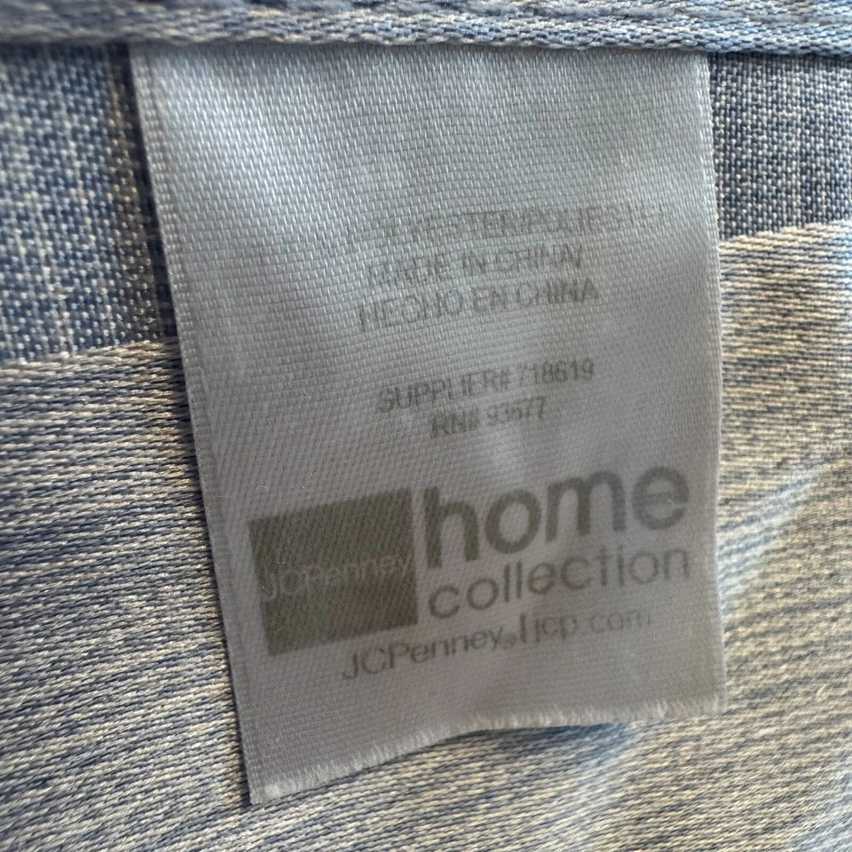 Shower Curtain Fabric Light Blue Stripe Monochromatic JC Penney Home 72" x 70" - Image 4 of 4