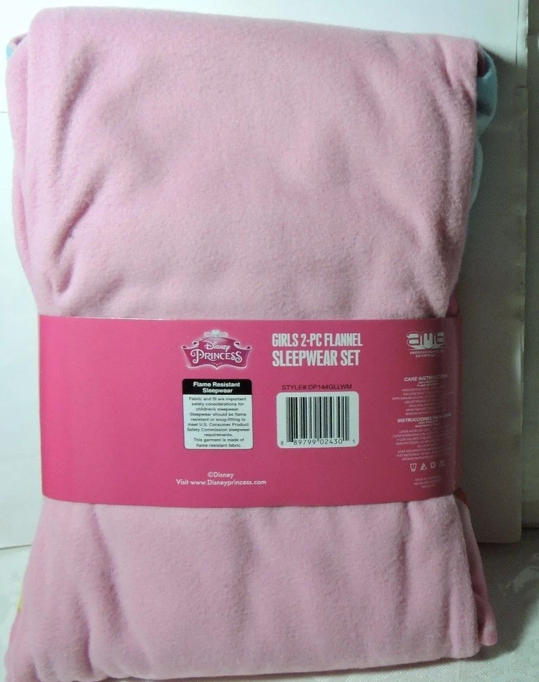 Nuevo Nuevo Conjunto de Ropa de Dormir Pijama de Franela Princesa Disney 2 piezas Niñas 6/6x Foto 3 de 4