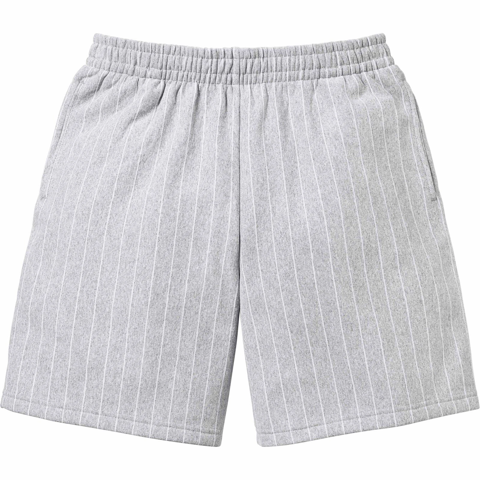 Sweat polaire à rayures Supreme gris bruyère SS24 taille L logo brodé