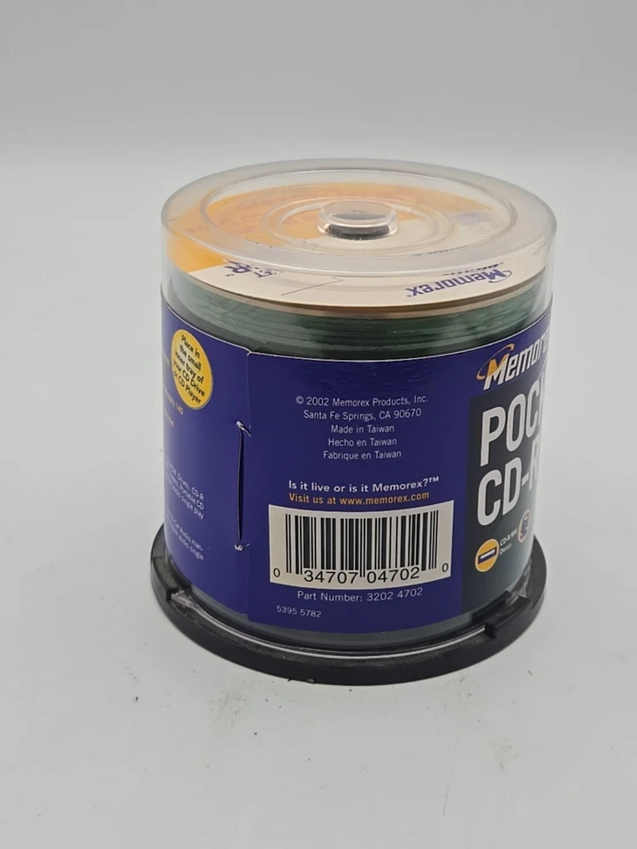 Memorex Pocket CD-R Recordable Disc MP3 Compatible 210 MB 24 Minute 50 Pack NEW - Image 3 of 4