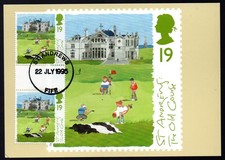 SCOTLAND 1995  THE OPEN ST ANDREWS CACHET  22nd JULY CANCEL PHQ CARD