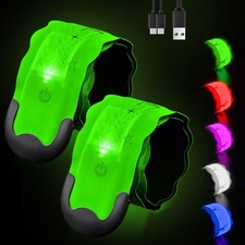 LED Armband Rechargeable 2-Pack 5 Colors 3 Modes High Visibility Wristbands