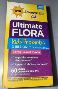 Renew Life Kids Probiotic - 60 Berry-Licious Chewable Tablets Exp. 10/26