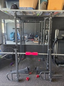 Titan Fitness Black Steel Power Rack w/ Pull-Up Bar & Chin-Up Station