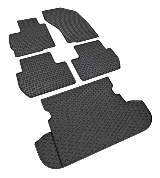 GummifußMatten Und Kofferraumwanne Passend FüR Citroen C-Crosser 5 Sitze Ab 2007-image