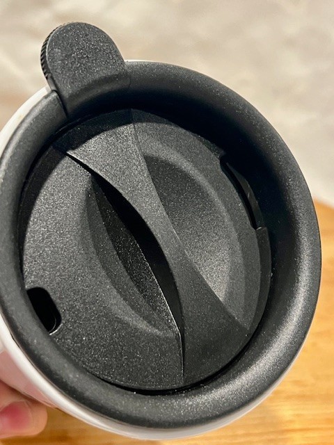 Hello Lovely Black & white Striped traveling Coffee Mug