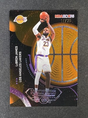 2025-26 Topps NBA Hoops Lebron James #H-12 Orange Pixel Burst Hoopers Lakers /25