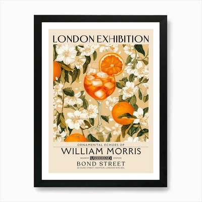 Aperol Spritz Cocktail Druck Willia gerahmt Wandbild Poster Leinwanddruck Bild