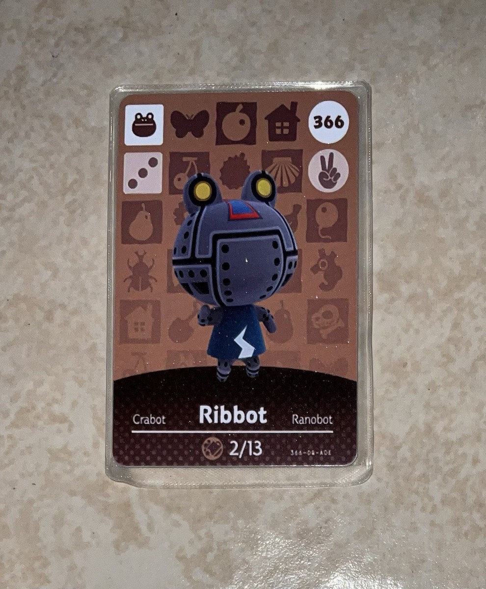 Nintendo Animal Crossing Amiibo card, Ribbot 366, Series