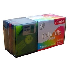 Imation 3.5 inches 2HD floppy disk color 5-color 40 pieces Windows format MF2HD