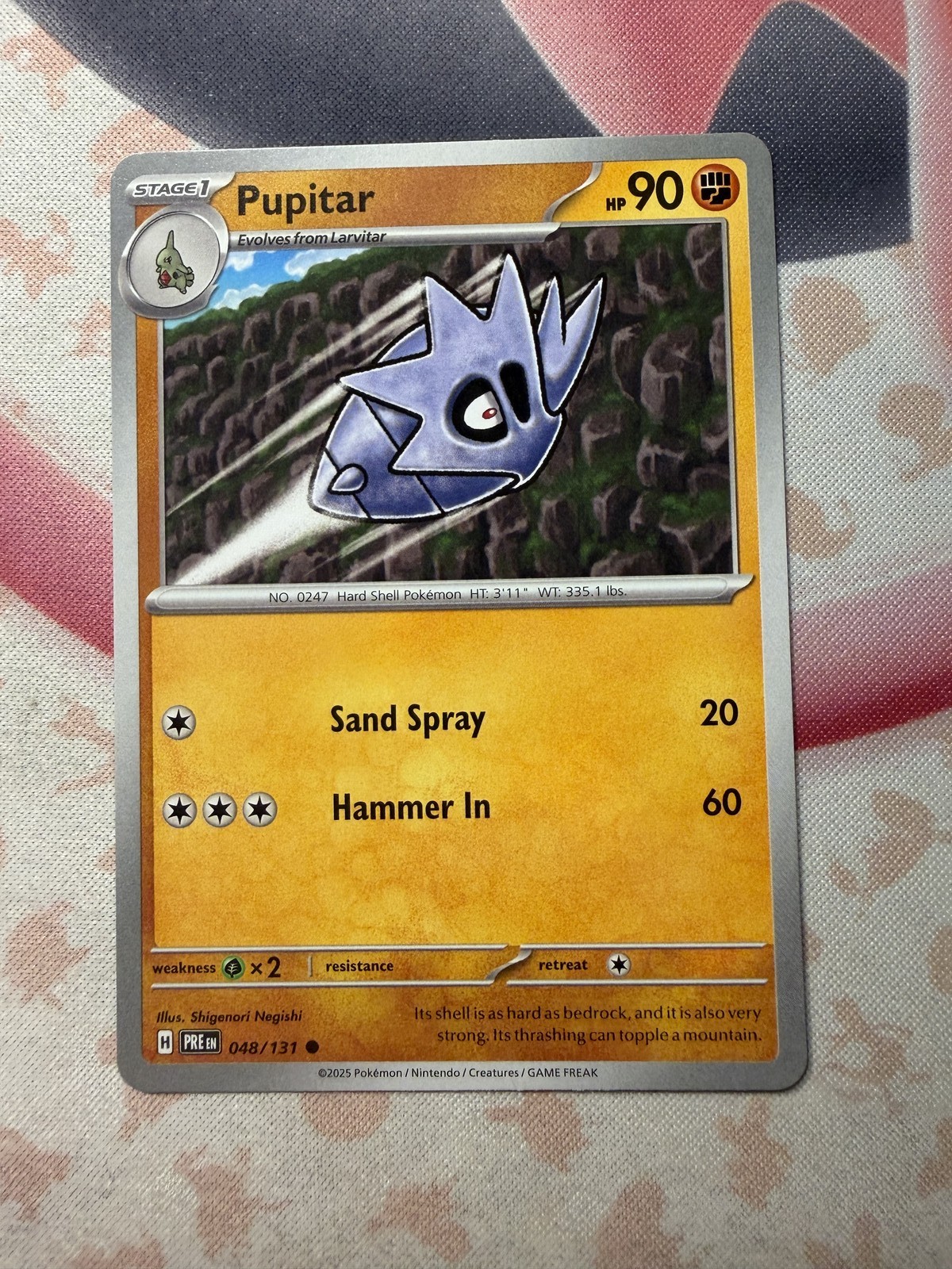 Pupitar Common SV: Prismatic Evolutions 048/131 NM English Pokemon Card