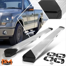 For 04-14 Ford F150 Super Crew Cab 6" Pleated Step Pad Nerf Bar Running Boards
