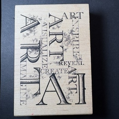 Stampers Anonymous Art Collage Visualize Create Inspire Mixed Media Rubber Stamp