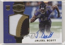2018 Panini Plates & Patches Rookie 3/99 Jaleel Scott #210 Patch Auto 9cf