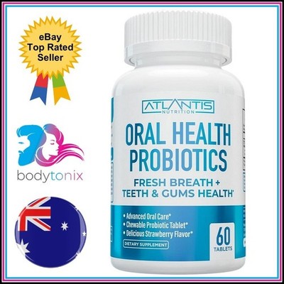 ORAL PROBIOTIC Support Healthy Teeth Gums & Bad Breath 60 Chewable Tablets