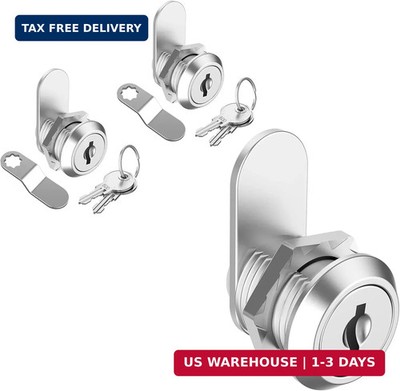 2 Pack Cabinet Locks with Keys, 5/8'' Cam Lock Keyed Alike, Mailbox Lock Replacem