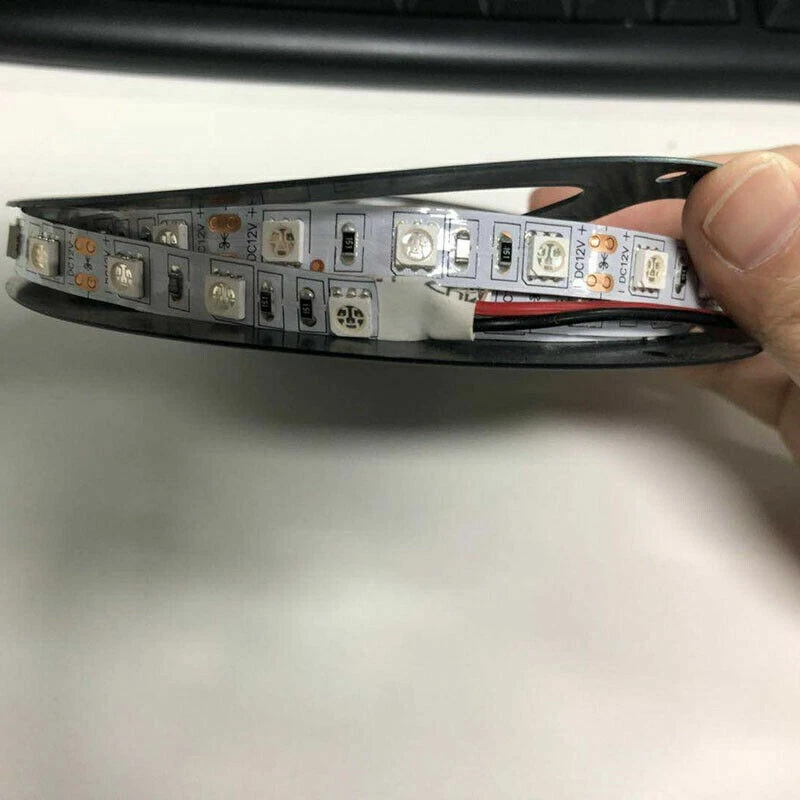 Lámpara de tira de luz LED flexible SMD 5050 16 FT 5 M blanco frío brillante 5 M 300 LED 12 V Foto 4 de 4