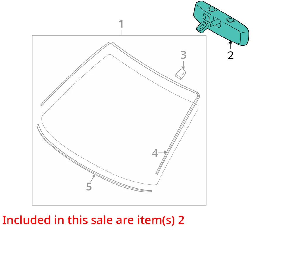 Rear View Mirror Automatic Dimming With Microphone Fits 09-11 ESCAPE 26692070 - Image 3 of 4