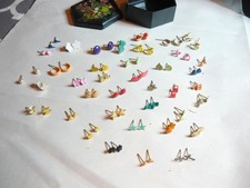 LOT OF 40 PAIRS OF GIRLS PIERCED EARRINGS CUTE, FUN NO BACKS