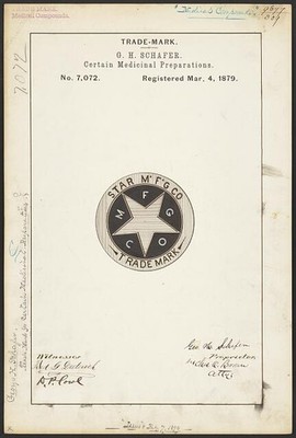 Photo:G. H. Schafer for Star M'f'g Co brand Certain Medicinal Preparations