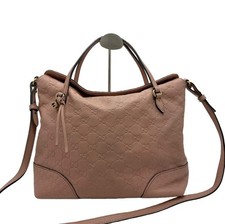 Gucci GuccissimaShoulder Bag  2 Way Pink Leather GG 353120