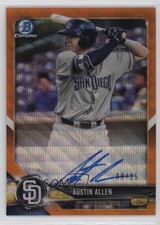 2018 Bowman Chrome HTA Orange Wave Refractor 9/25 Austin Allen Auto 13iq